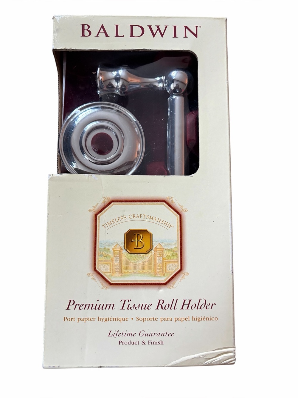 Baldwin solid brass tissue holder nwt